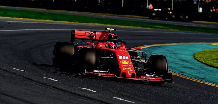 Leclerc rueda en el GP de Australia 2019