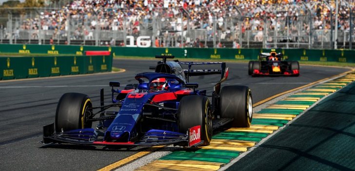 Kvyat y Gasly en Australia 2019