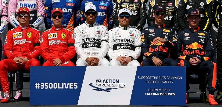 Pilotos Ferrari, Mercedes, Red Bull