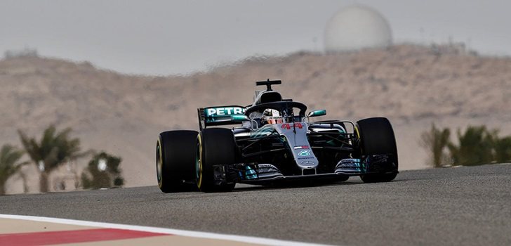 Hamilton, en Baréin 2018