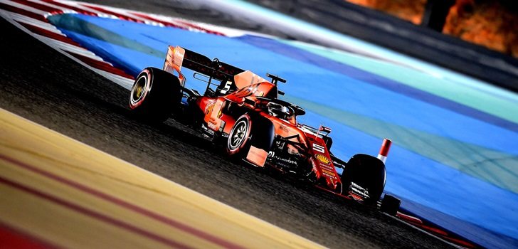 Vettel rueda en Baréin 2019