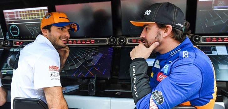 Alonso y Sainz, en los test de Baréin