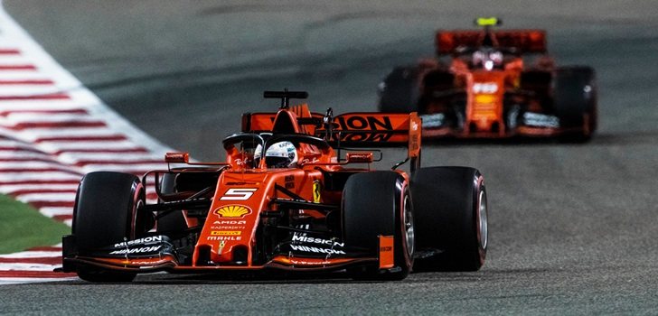 Vettel y Leclerc en Baréin
