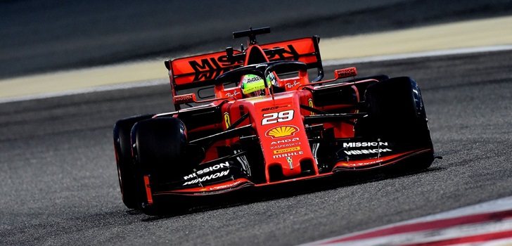 Mick Schumacher, en el SF90