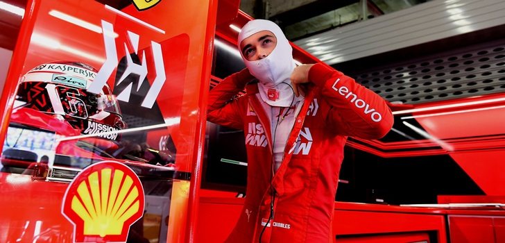 Leclerc, en su box