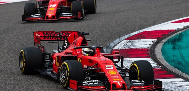 Vettel y Leclerc en Shanghái