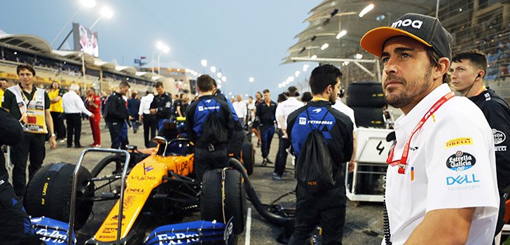 Alonso durante el pasado GP de Baréin