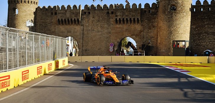 Sainz rueda en Bakú 2019