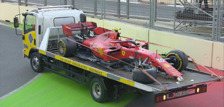 Accidente Charles Leclerc