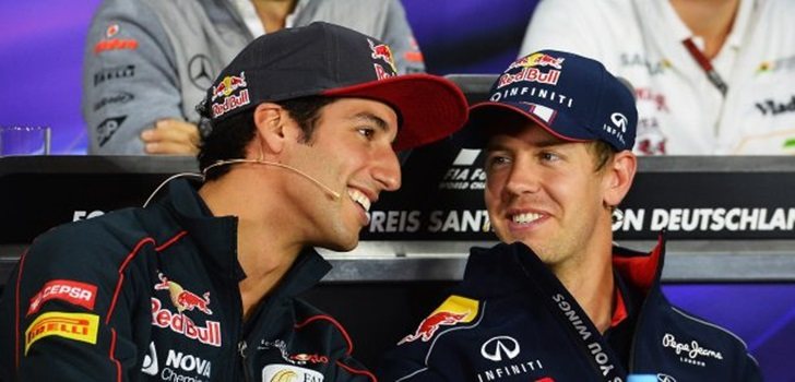 Ricciardo y Vettel, en 2014