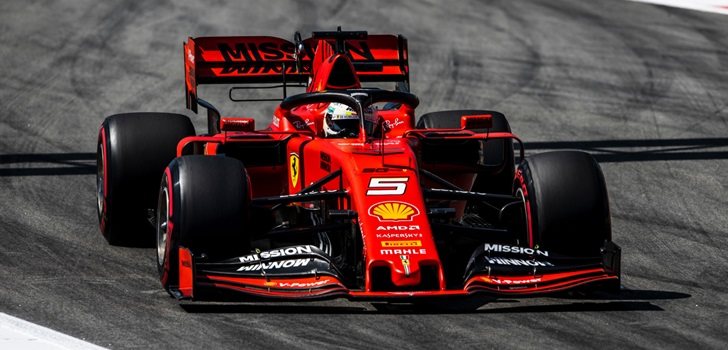 Vettel, en Barcelona 2019