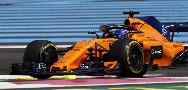 Alonso, en el GP de Francia de 2018