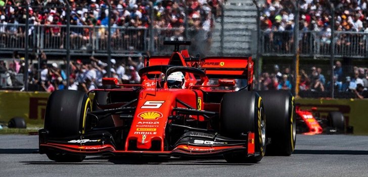 Vettel rueda en Montreal 2019