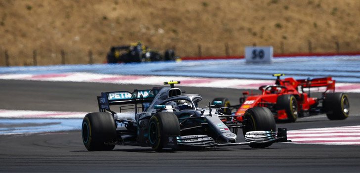 Fantástica batalla entre Valtteri Bottas y Charles Leclerc en la carrera de Francia