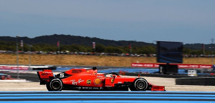 Vettel, durante el GP de Francia