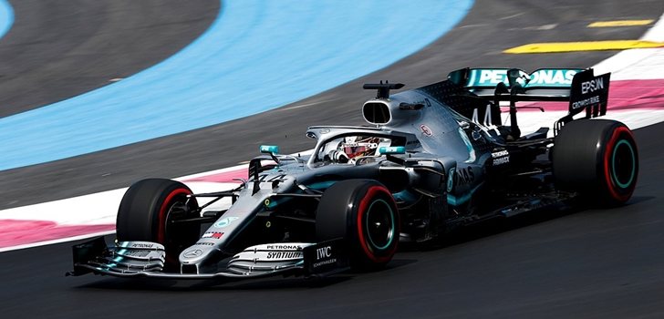 Hamilton, durante el GP de Francia 2019