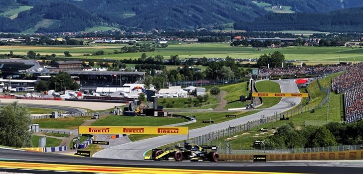 Ricciardo rueda en el Red Bull Ring