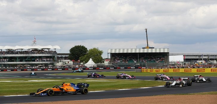 Sainz, durante el GP de Gran Bretaña 2019