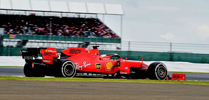 Leclerc, durante el GP de Gran Bretaña 2019