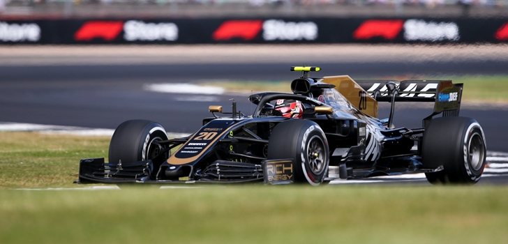 Magnussen, durante el GP de Gran Bretaña 2019