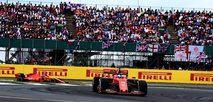 Sebastian Vettel rueda en Silverstone