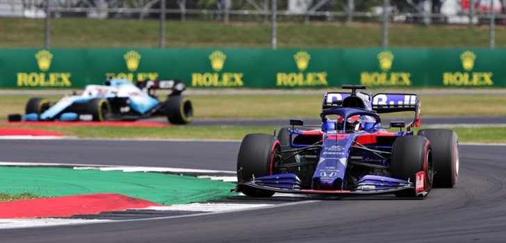 Kvyat, durante el GP de Gran Bretaña 2019