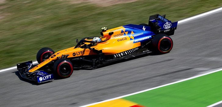 Lando Norris rueda en los Libres 1 de Alemania