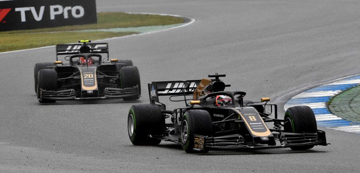 Romain Grosjean estuvo contento con el resultado en parte en Alemania