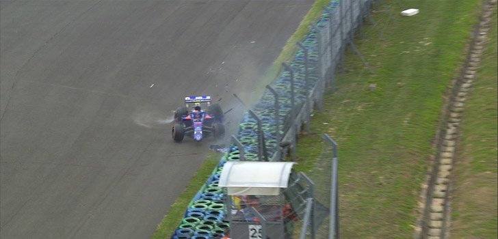 Fuerte accidente de Alexander Albon en los Libres 2 de Hungría