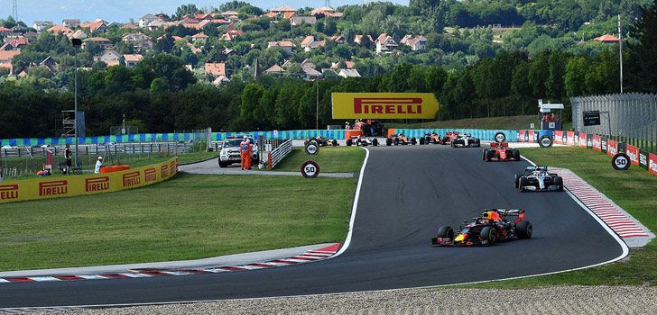 Salida de la carrera del GP de Hungría 2019