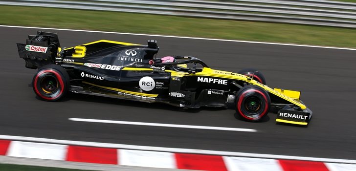 Daniel Ricciardo rueda en el trazado de Hungaroring