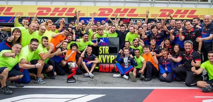 Toro Rosso celebra su podio en Alemania