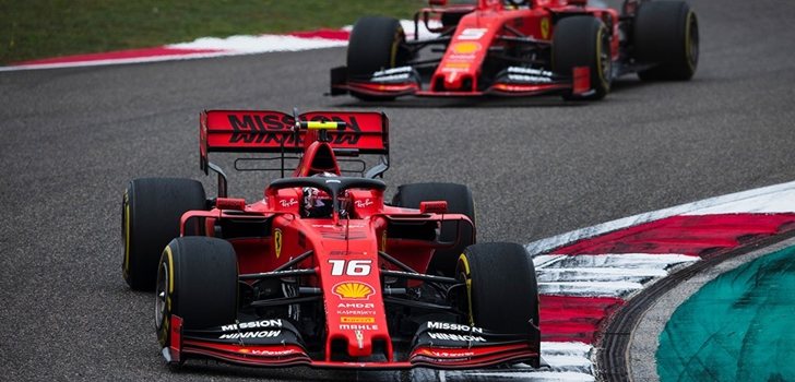 Leclerc y Vettel, en el GP de Hungría 2019
