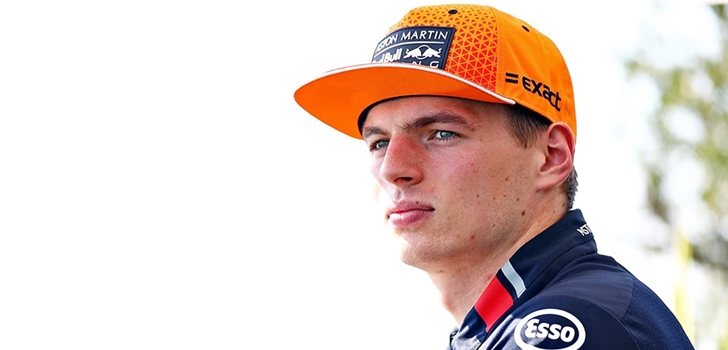 Max Verstappen, concentrado en el GP de Hungría 2019