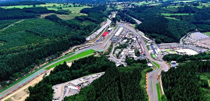 Plano aéreo del circuito de Spa