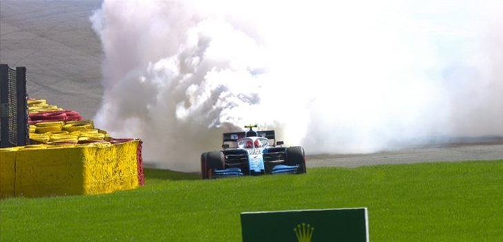 Robert Kubica rompe el motor en la qualy de Bélgica