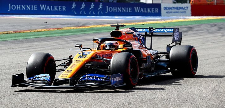 Carlos Sainz, durante el GP de Bélgica 2019