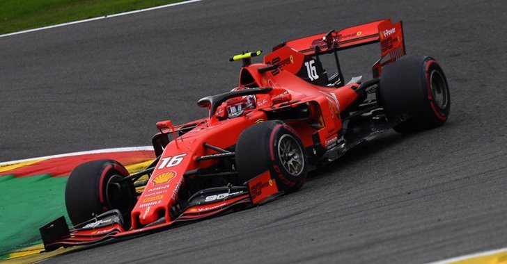 Charles Leclerc en el GP de Bélgica