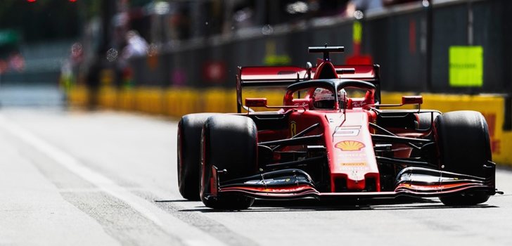 Sebastian Vettel rueda en Monza