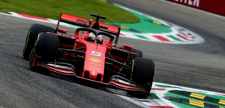 Sebastian Vettel, durante los Libres del GP de Italia