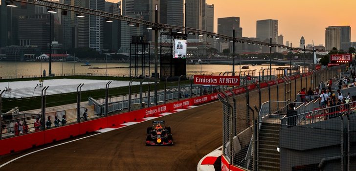 Max Verstappen, en los Libres 3 del GP de Singapur