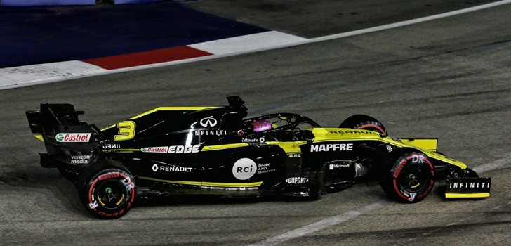 Ricciardo, durante la sesión de clasificación del GP de Singapur