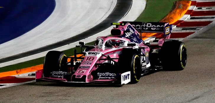 Stroll, durante el GP de Singapur 2019