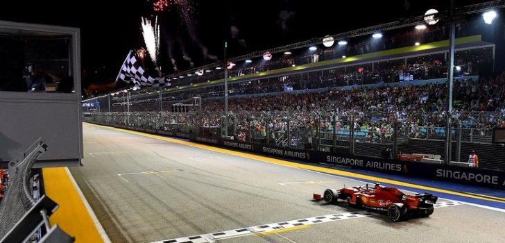 sebastian vettel gana en singapur 2019