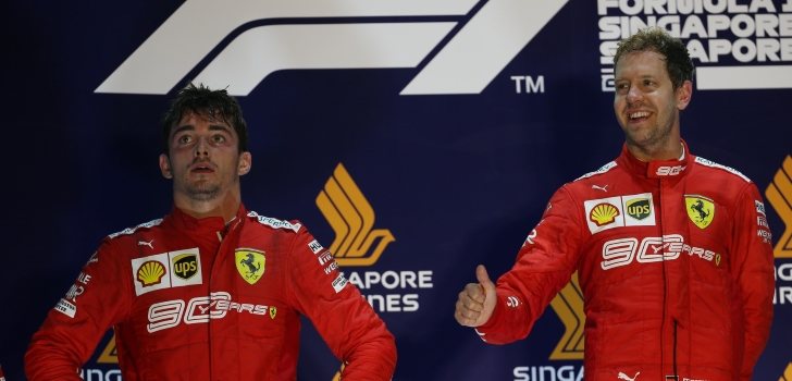 doblete de luces y sombras vettel y leclerc