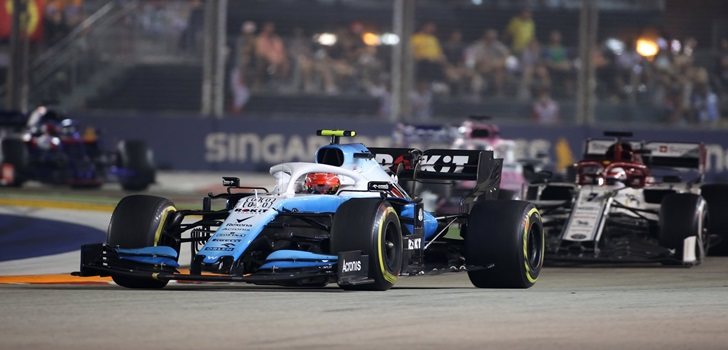 Robert Kubica, durante el GP de Singapur 2019