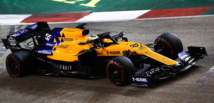 Carlos Sainz, durante el GP de Singapur 2019