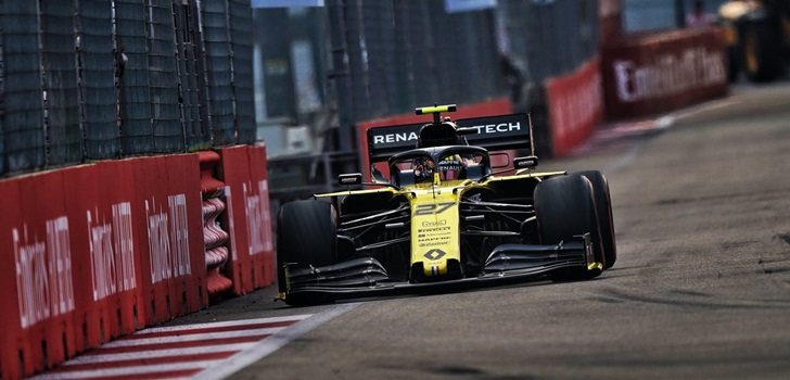 Hülkenberg, durante la qualy del GP de Singapur 2019