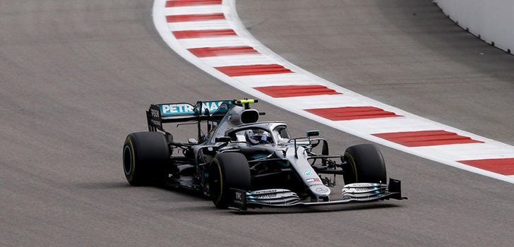 Bottas, durante los Libres del GP de Rusia