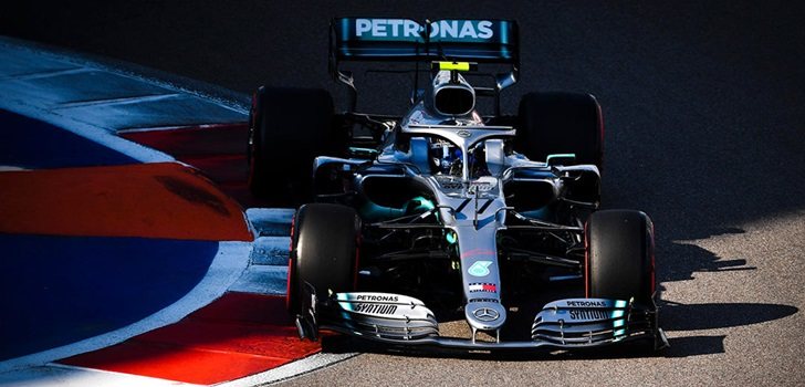 Valtteri Bottas, durante la Clasificación del GP de Rusia 2019